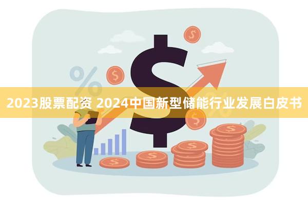 2023股票配资 2024中国新型储能行业发展白皮书