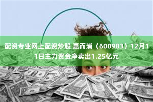 配资专业网上配资炒股 惠而浦（600983）12月11日主力资金净卖出1.25亿元