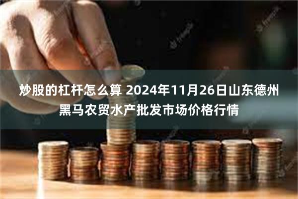 炒股的杠杆怎么算 2024年11月26日山东德州黑马农贸水产批发市场价格行情